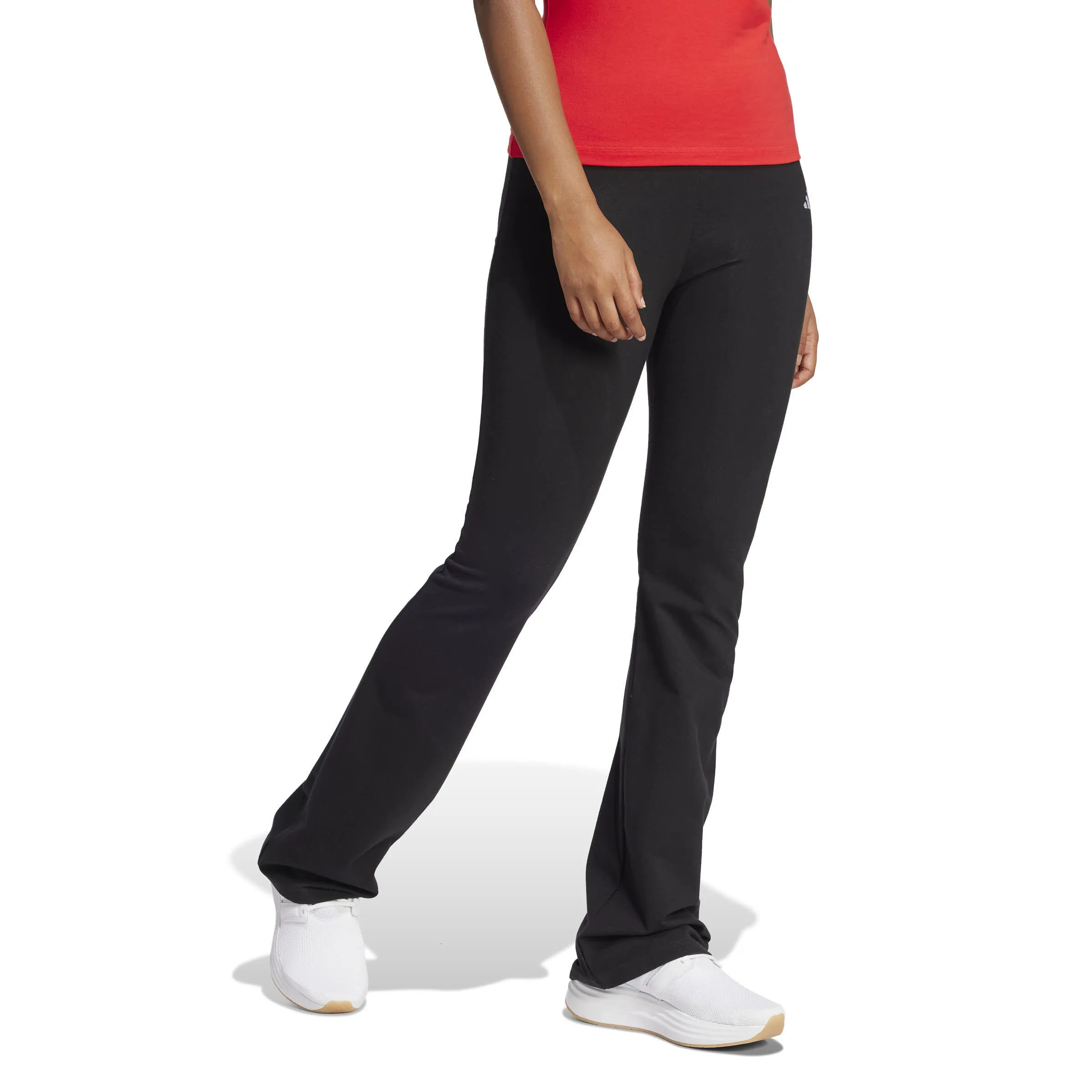adidas Essentials Small Logo Flared Leggings Damen Freizeitleggings schwarz