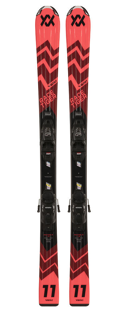 Völkl RACETIGER JR RED (80-90cm) + 4.5 VMOTION JR Kinder Ski 24/25 rot