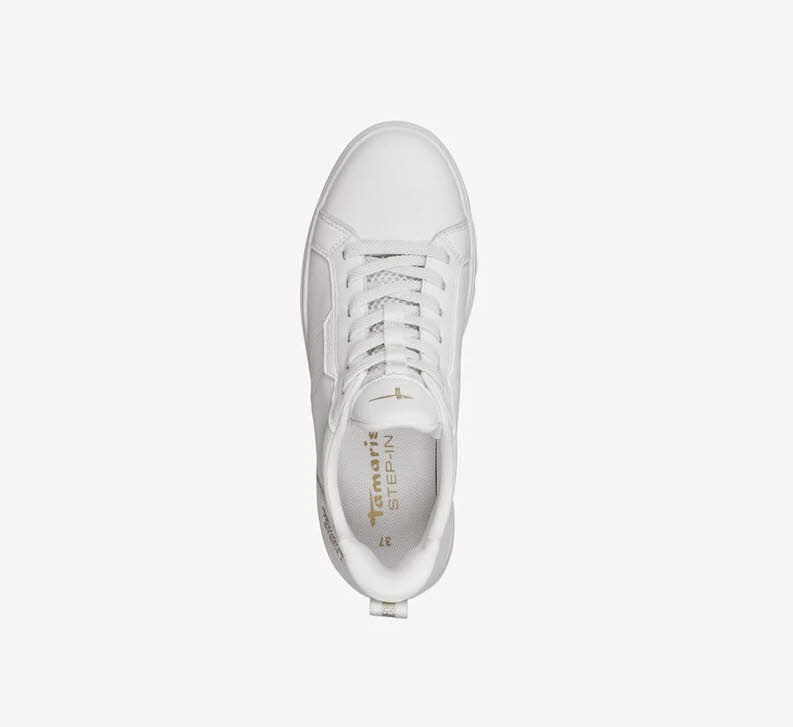 Tamaris Women Lace-up Damen Sneaker Schnürer Halbschuh weiß