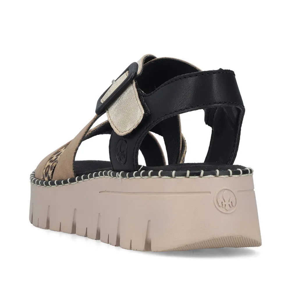 Rieker FSK Damen Sandalen Sandaletten beige