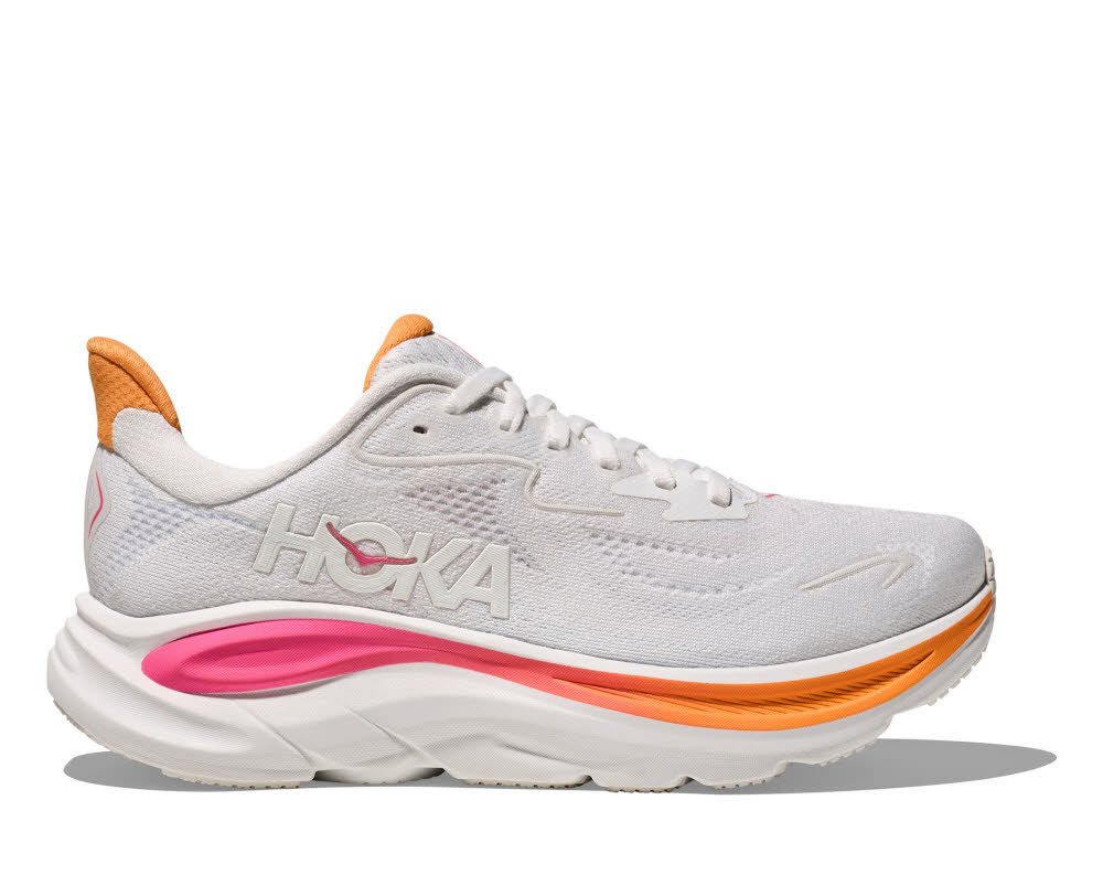 Hoka CLIFTON 10 Damen Laufschuhe Joggingschuhe white/electric rose