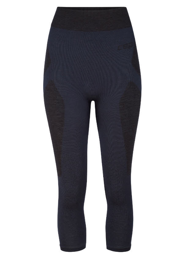 CEP Ski Merino Base Layer 3/4 Tights Damen Skiunterwäsche blau