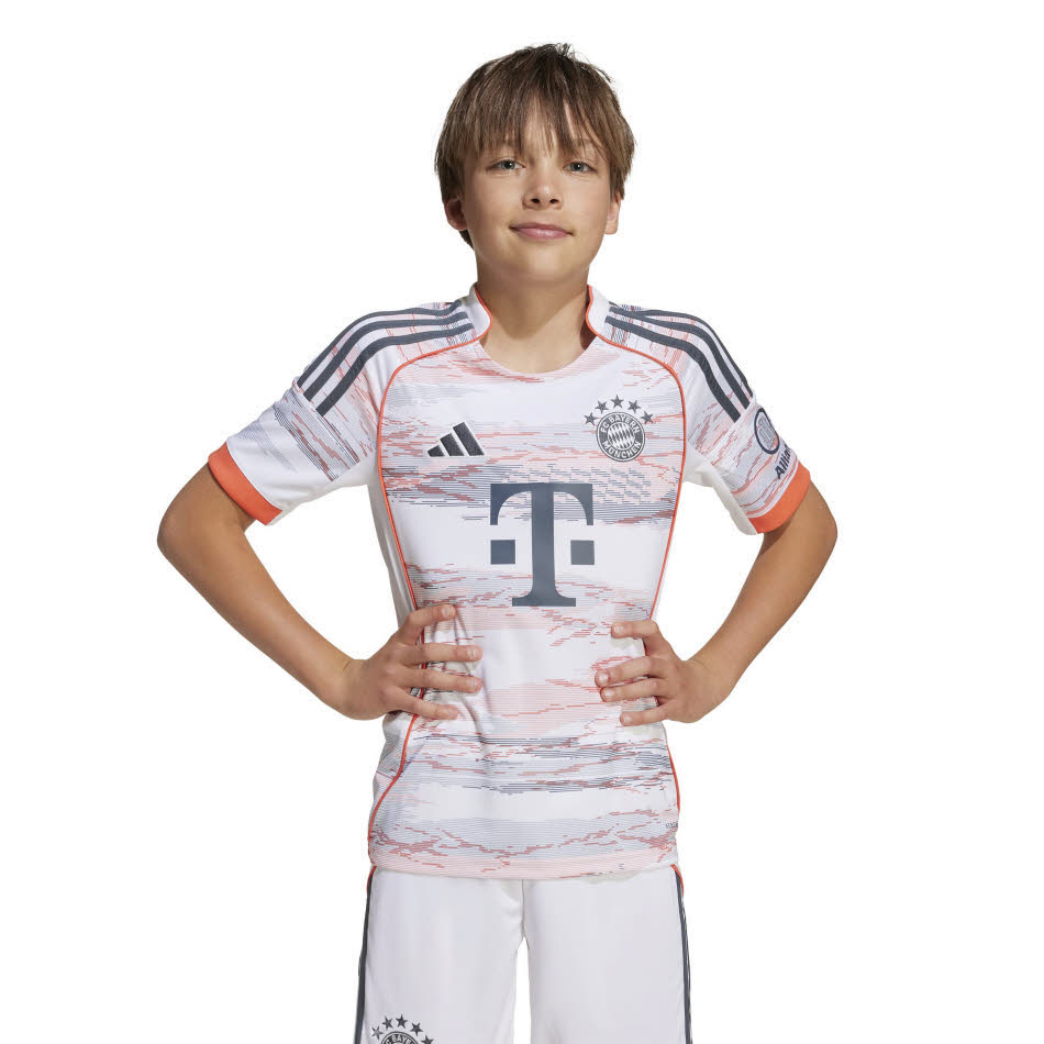 adidas FC Bayern München 25/26 Kinder Auswärtstrikot weiß