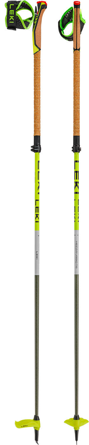 Leki Mezza Vario TR Unisex Skitouren Stöcke verstellbar Vario grau/gelb