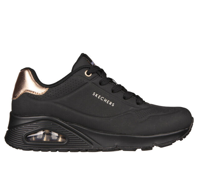 Skechers UNO - GOLDEN AIR Damen Sneaker Schnürschuh schwarz