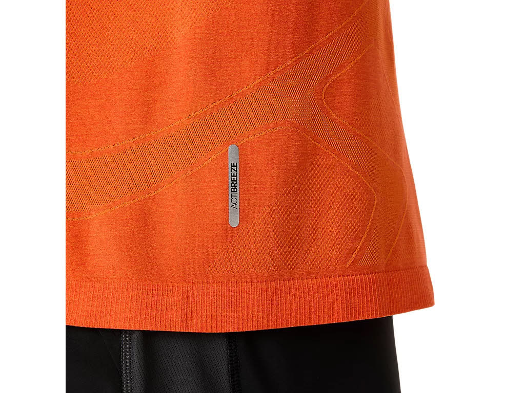 Asics ROAD SEAMLESS SS TOP Herren Lauftrikot T-Shirt orange