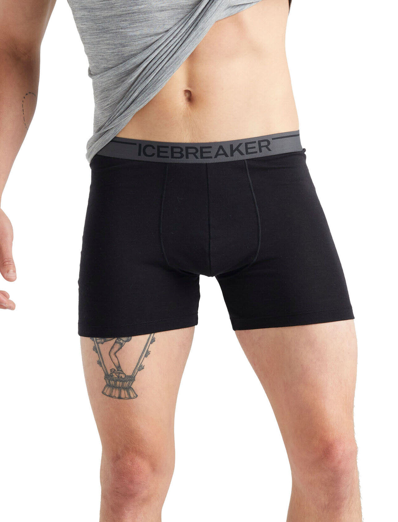 Icebreaker Merino Anatomica Boxershorts Unterhose Unterwäsche Herren schwarz