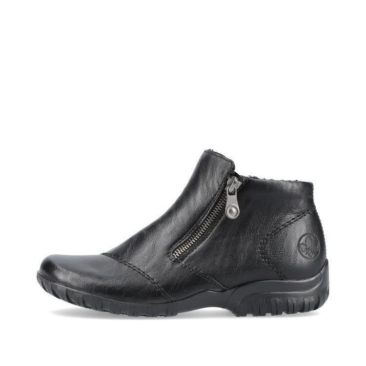 Rieker HWK Damen Stiefeletten Slipper gefüttert schwarz NEU
