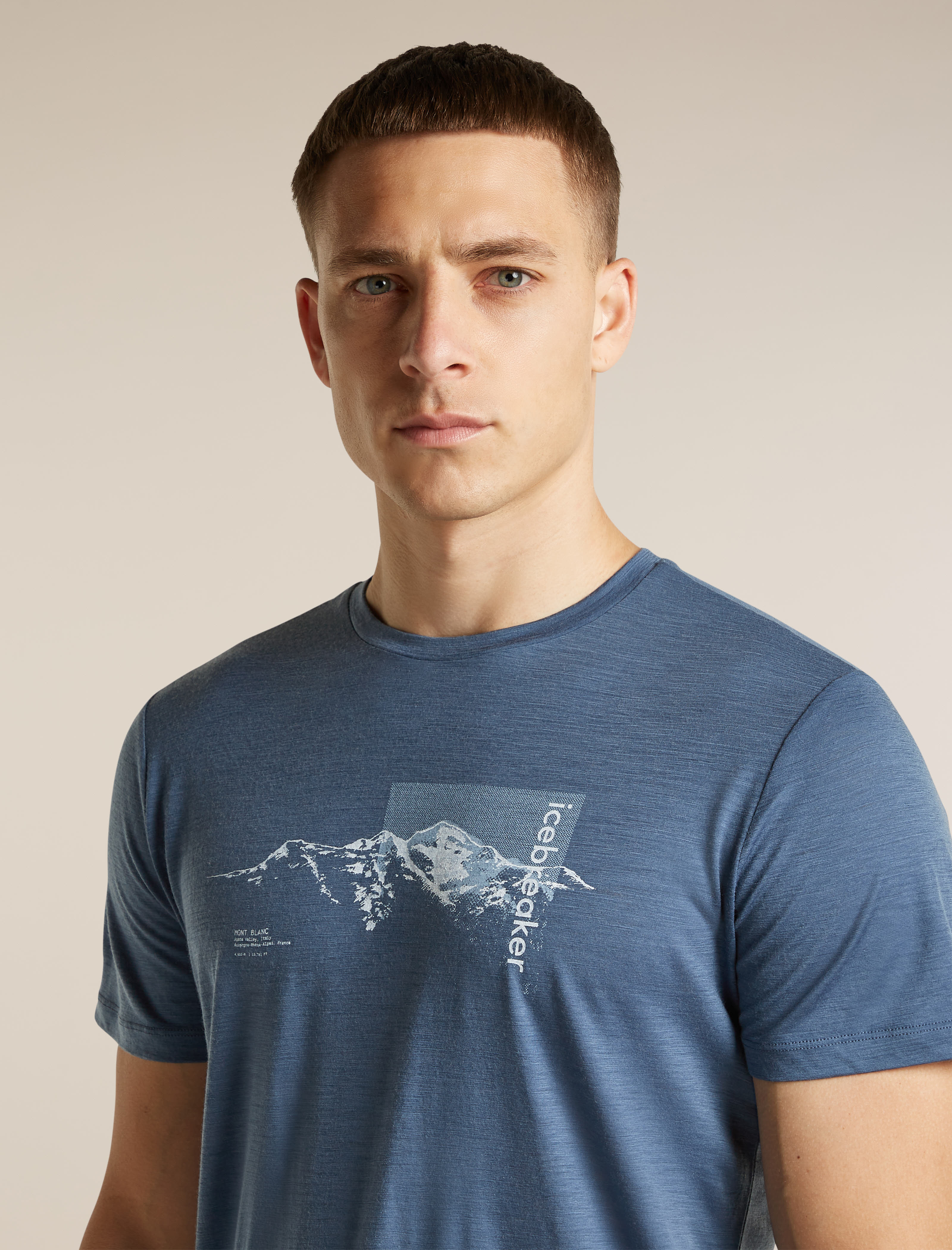 Icebreaker M 150 Tech Lite SS Tee Pure Altitude Herren Merinoshirt grau