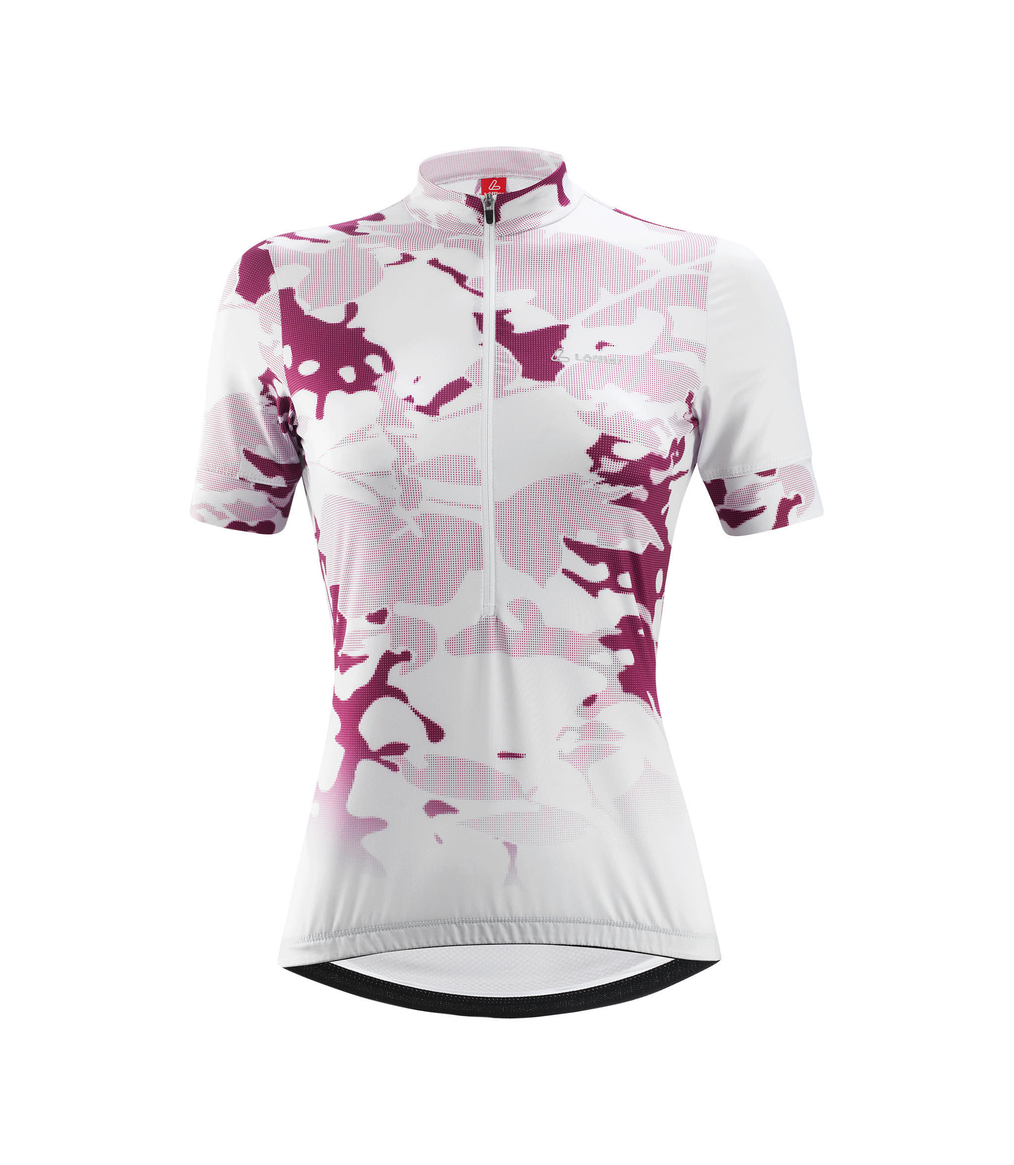 Löffler BIKE JERSEY HZ MYSTERIA MID Radtrikot weiß/rosa