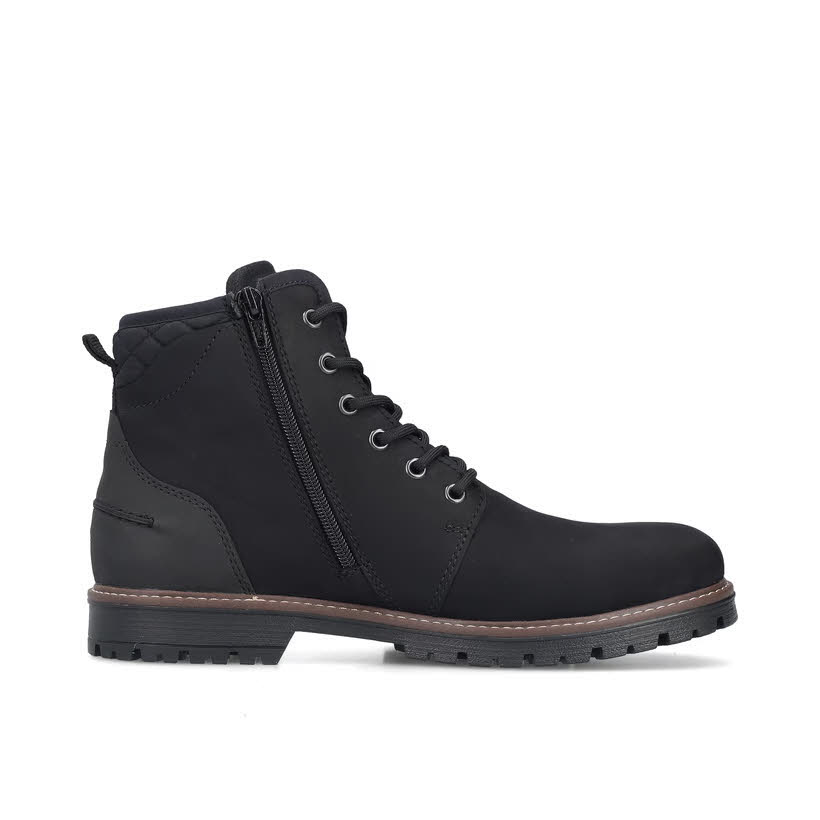 Rieker Herren Kurzstiefel Schnürstiefel schwarz