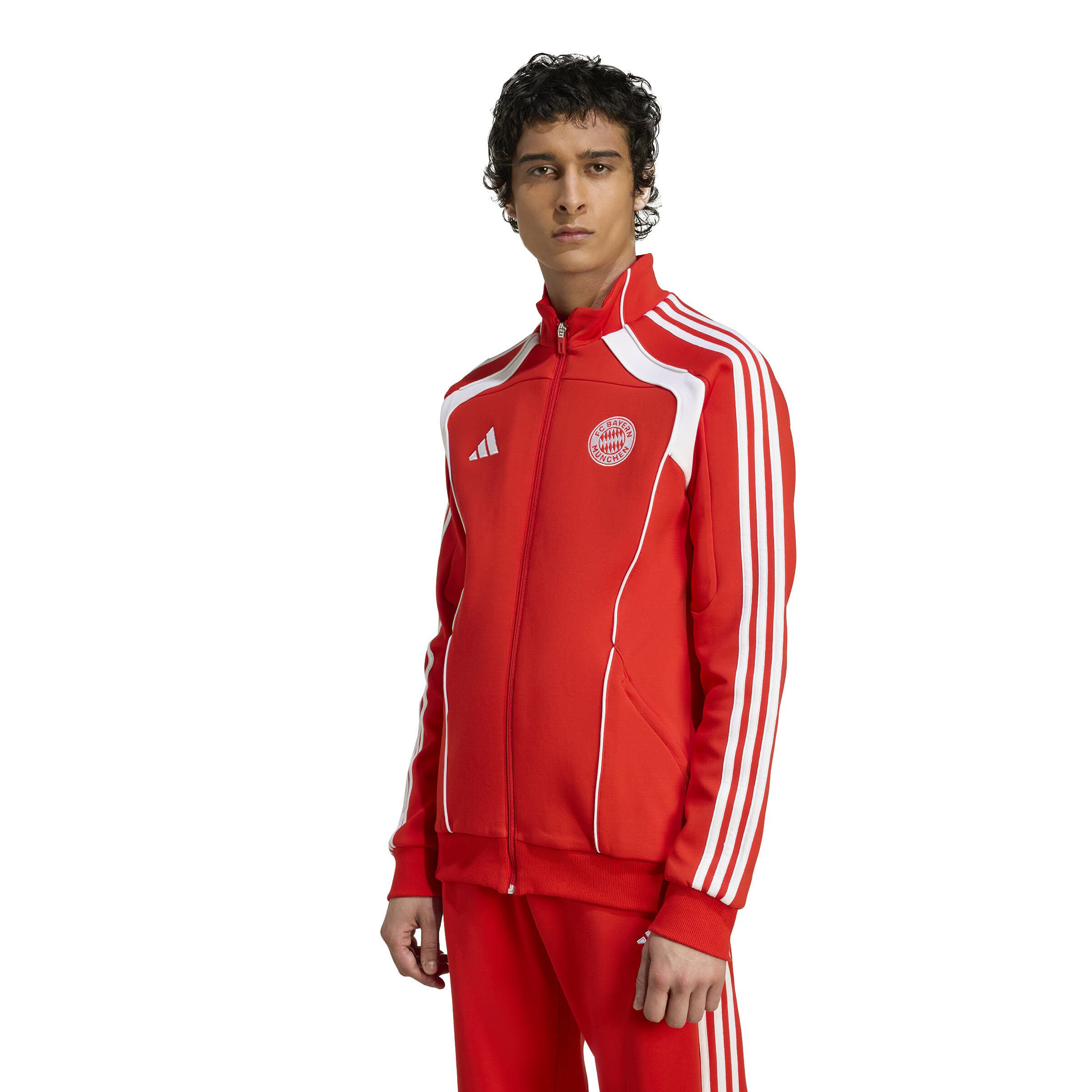 adidas FC Bayern München UBP Doubleknit Herren Trainingsjacke rot/weiß