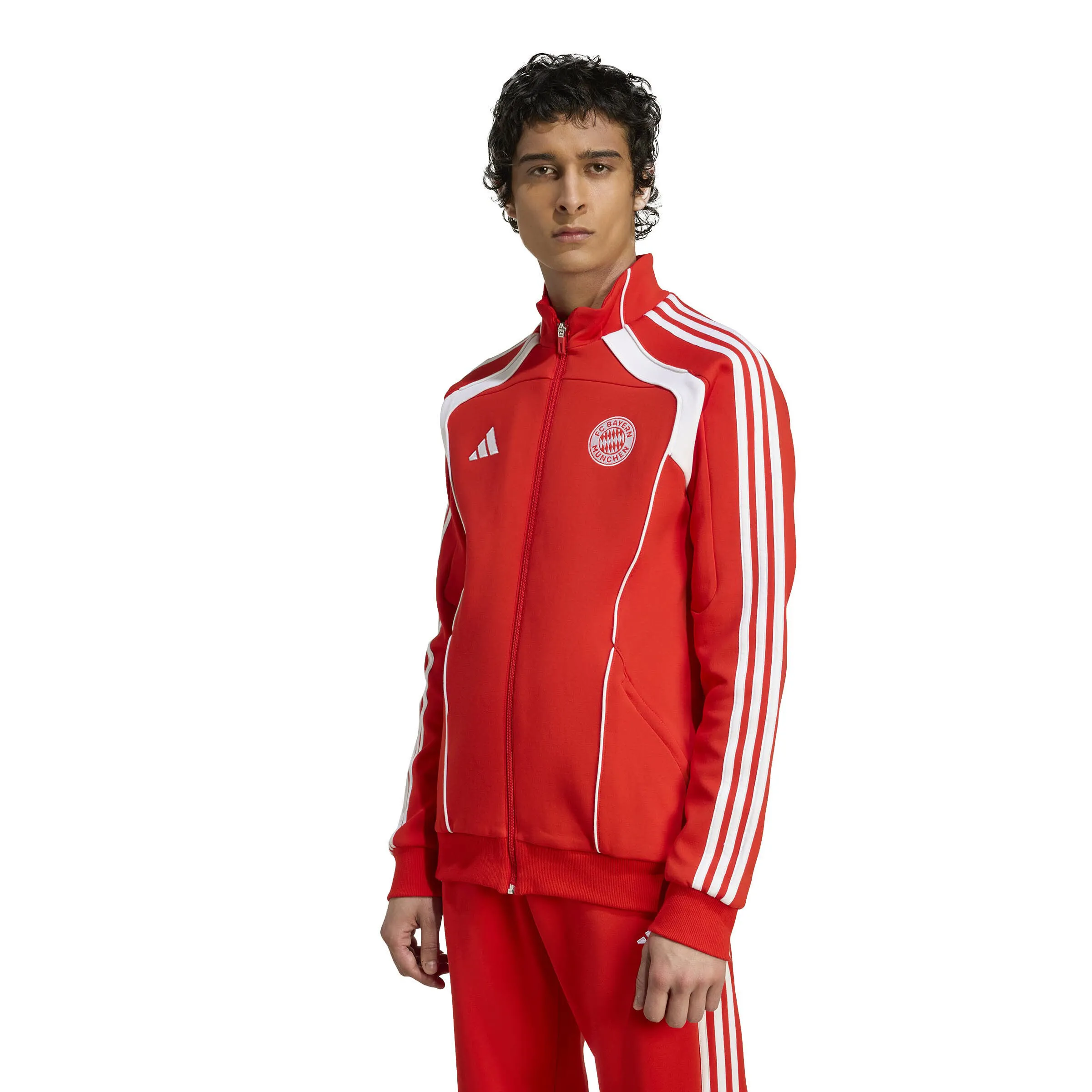 adidas FC Bayern München UBP Doubleknit Herren Trainingsjacke rot/weiß