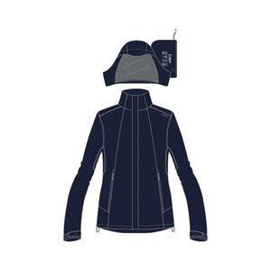 CMP Jacket Zip Hood Regenjacke mit abnehmbarer Kapuze Kapuzenjacke Outdoor Damen blau