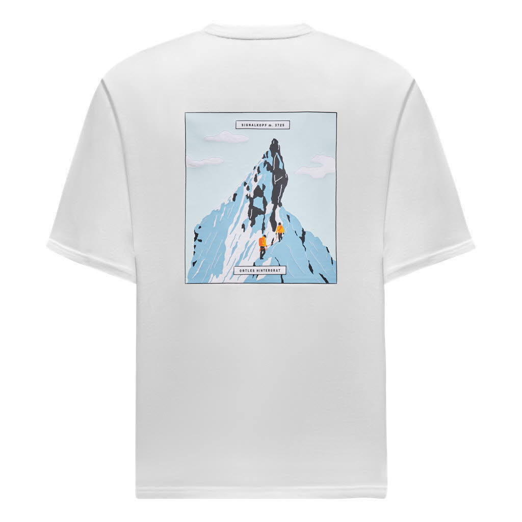 Salewa EAGLE PEAK T-SHIRT SS M Herren Shirt weiß mit Backprint