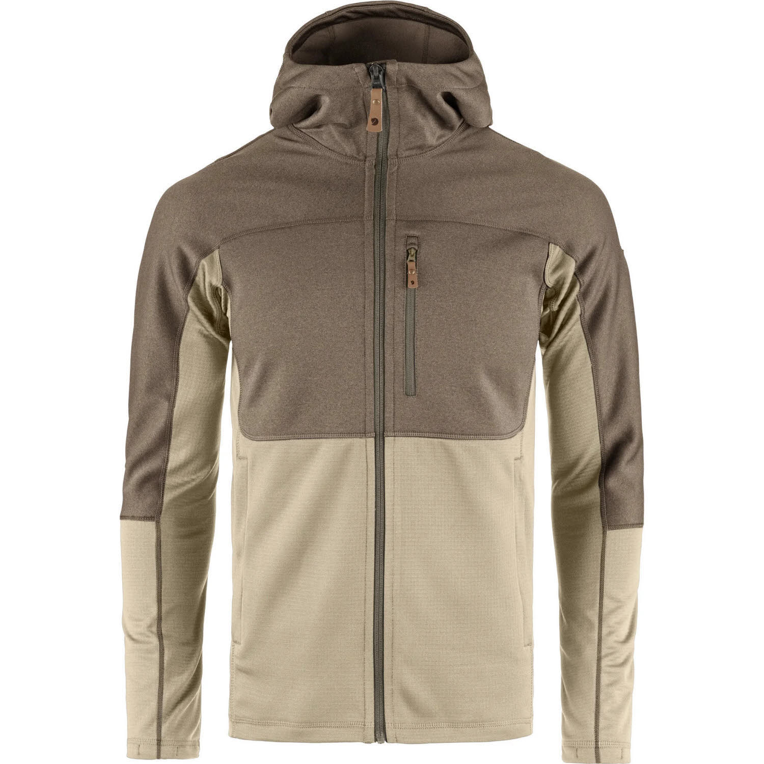 Fjällräven Abisko Trail Fleece M Herren Fleecejacke Wanderjacke fossil/suede brown