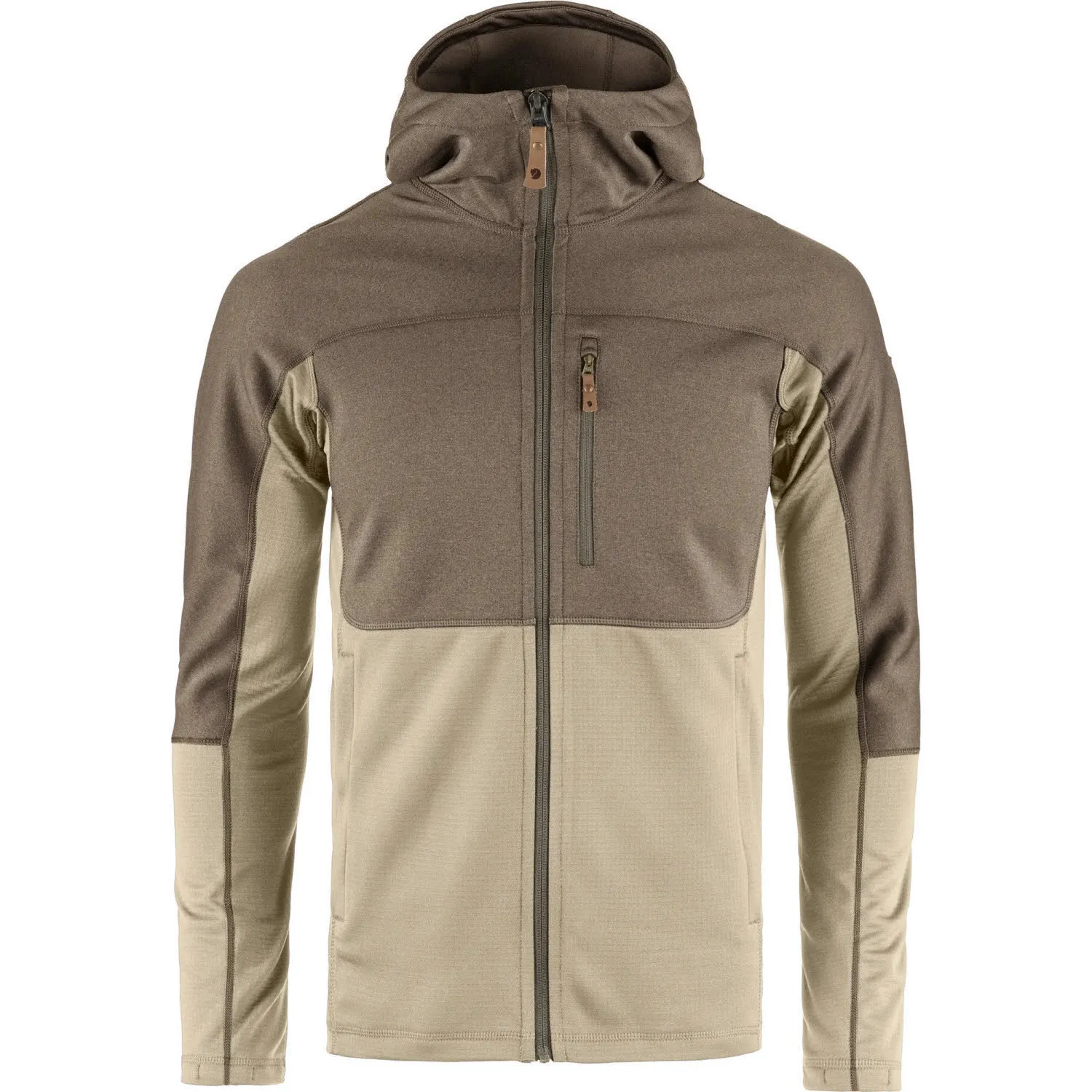 Fjällräven Abisko Trail Fleece M Herren Fleecejacke Wanderjacke fossil/suede brown