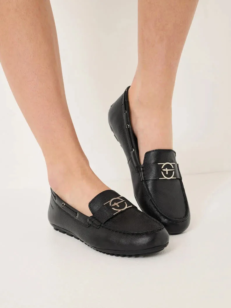 Tamaris Ledermoccassin Damen schwarz