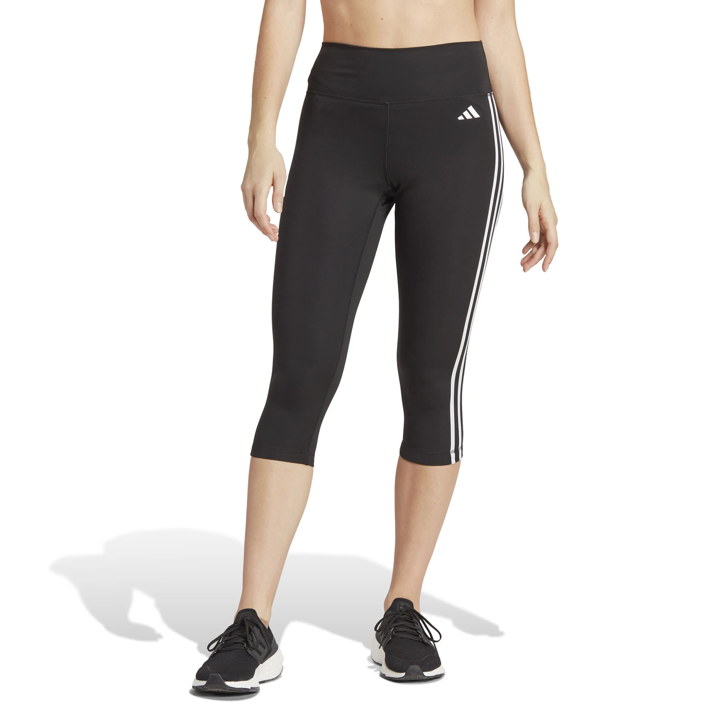 adidas Train Essentials 3-Streifen High-Waisted 3/4-Leggings Damen schwarz