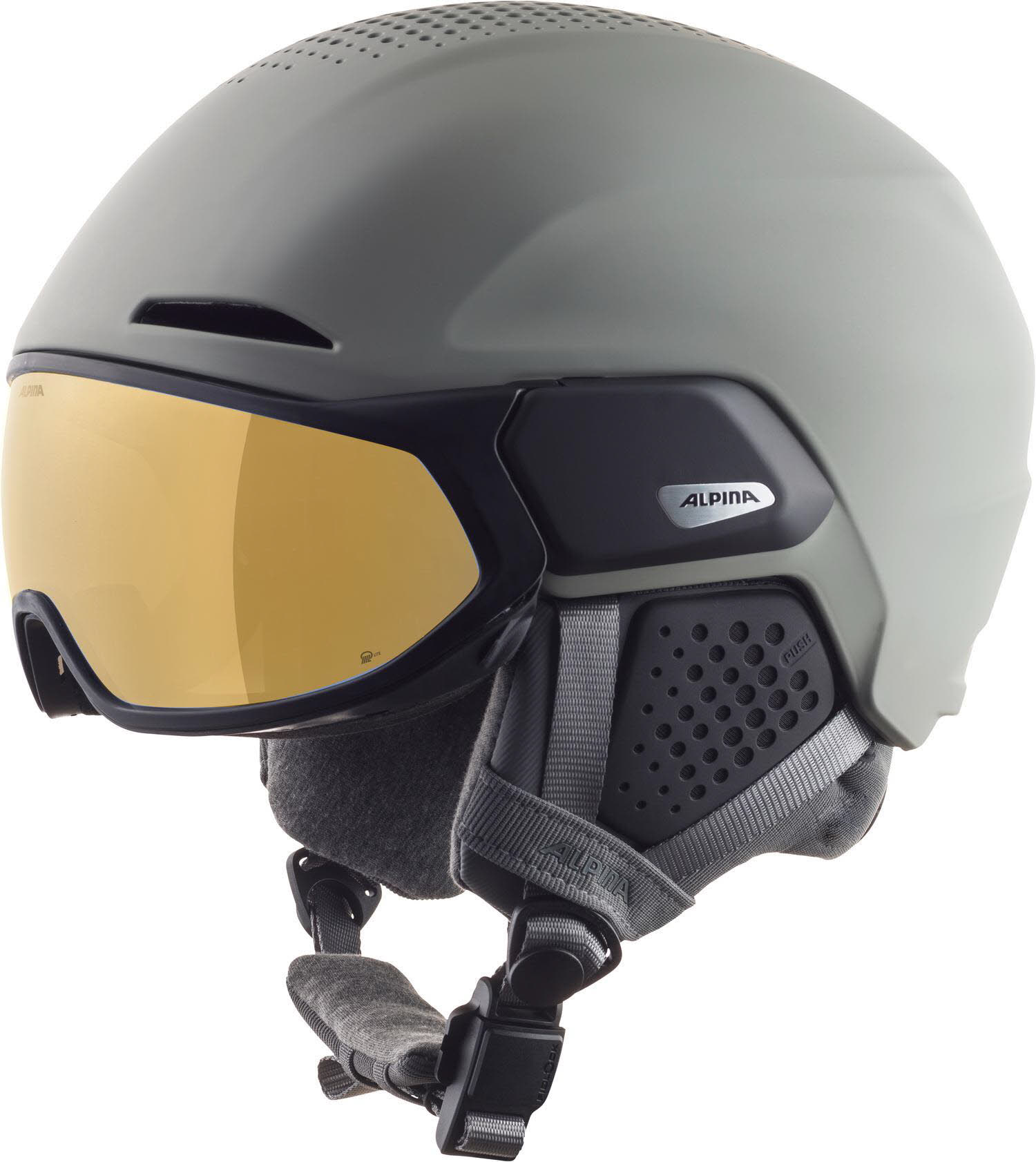 Alpina Alto Q-Lite Herren Skihelm Visir-Helm grau