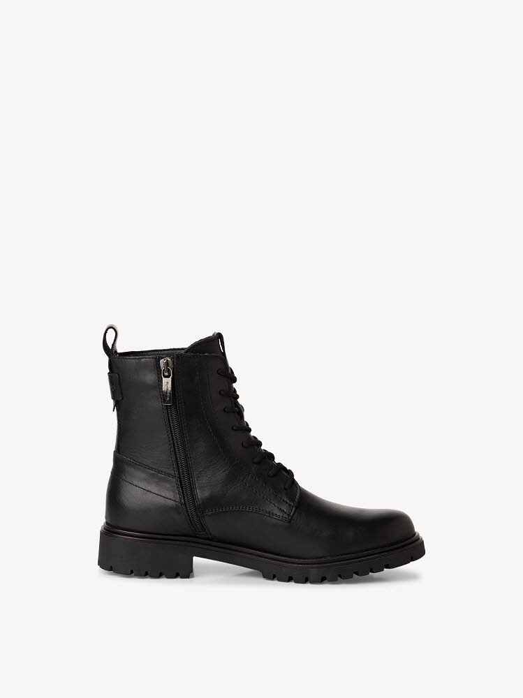 Tamaris Lederstiefeletten Damen Stiefel Modestiefel schwarz
