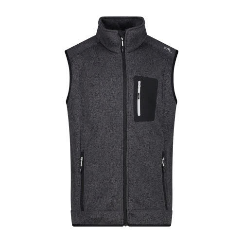 CMP HE VEST Herren Fleeceweste ärmellos Midlayer Outdoorweste grau NEU