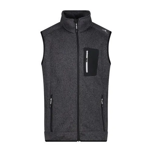 CMP HE VEST Herren Fleeceweste ärmellos Midlayer Outdoorweste grau NEU