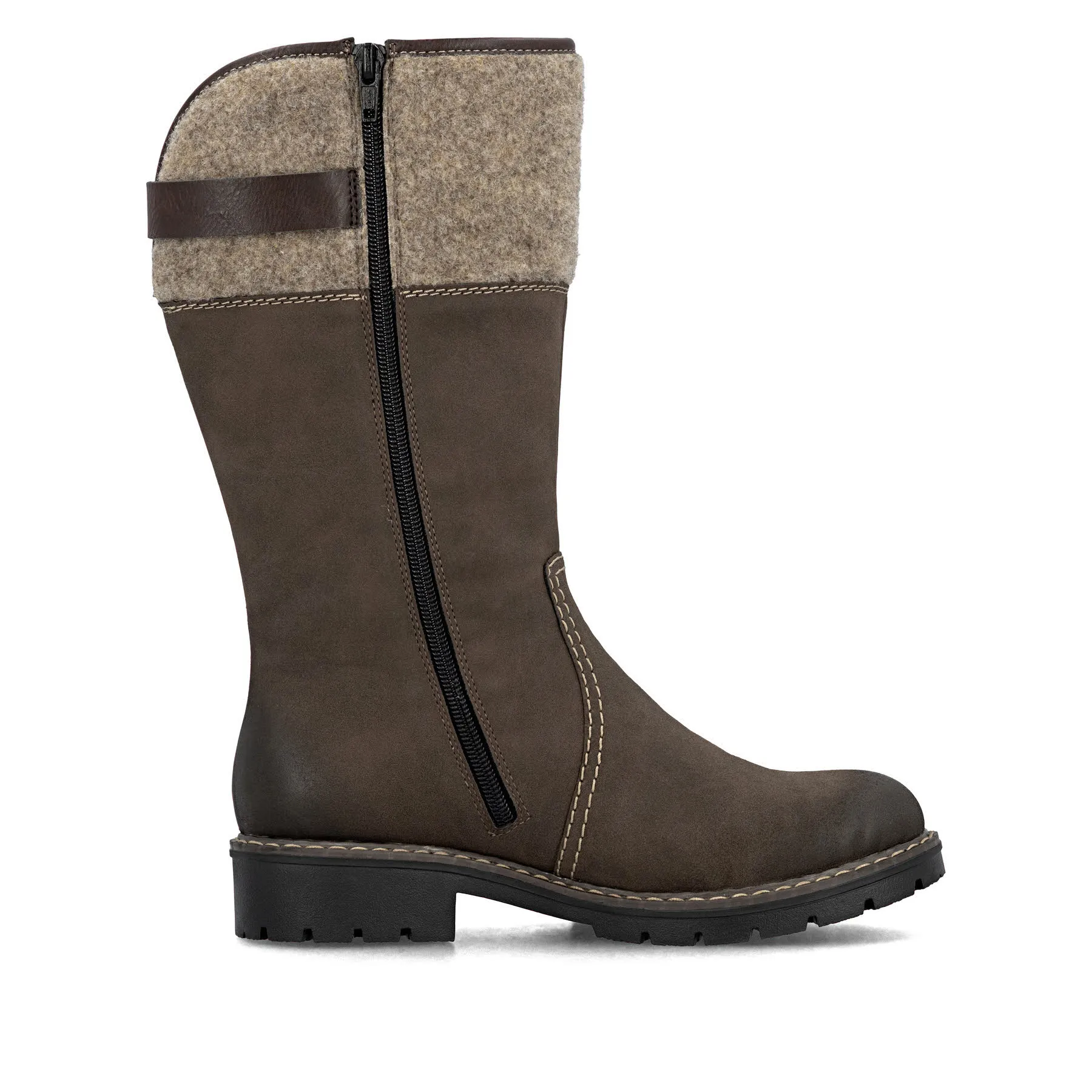 Rieker Damen Hochschaftstiefel dunkelbraun
