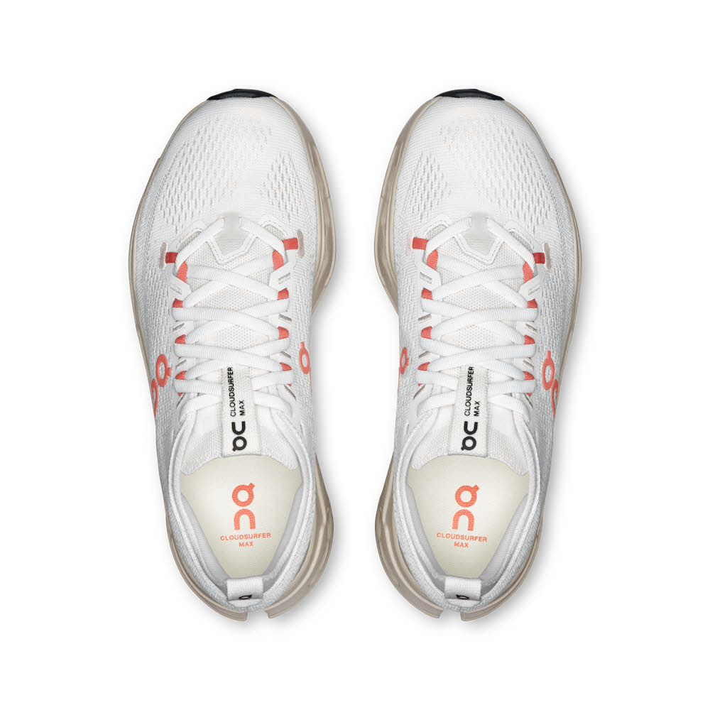 ON CLOUDSURFER MAX Damen Laufschuhe Joggingschuhe ivory/salmon