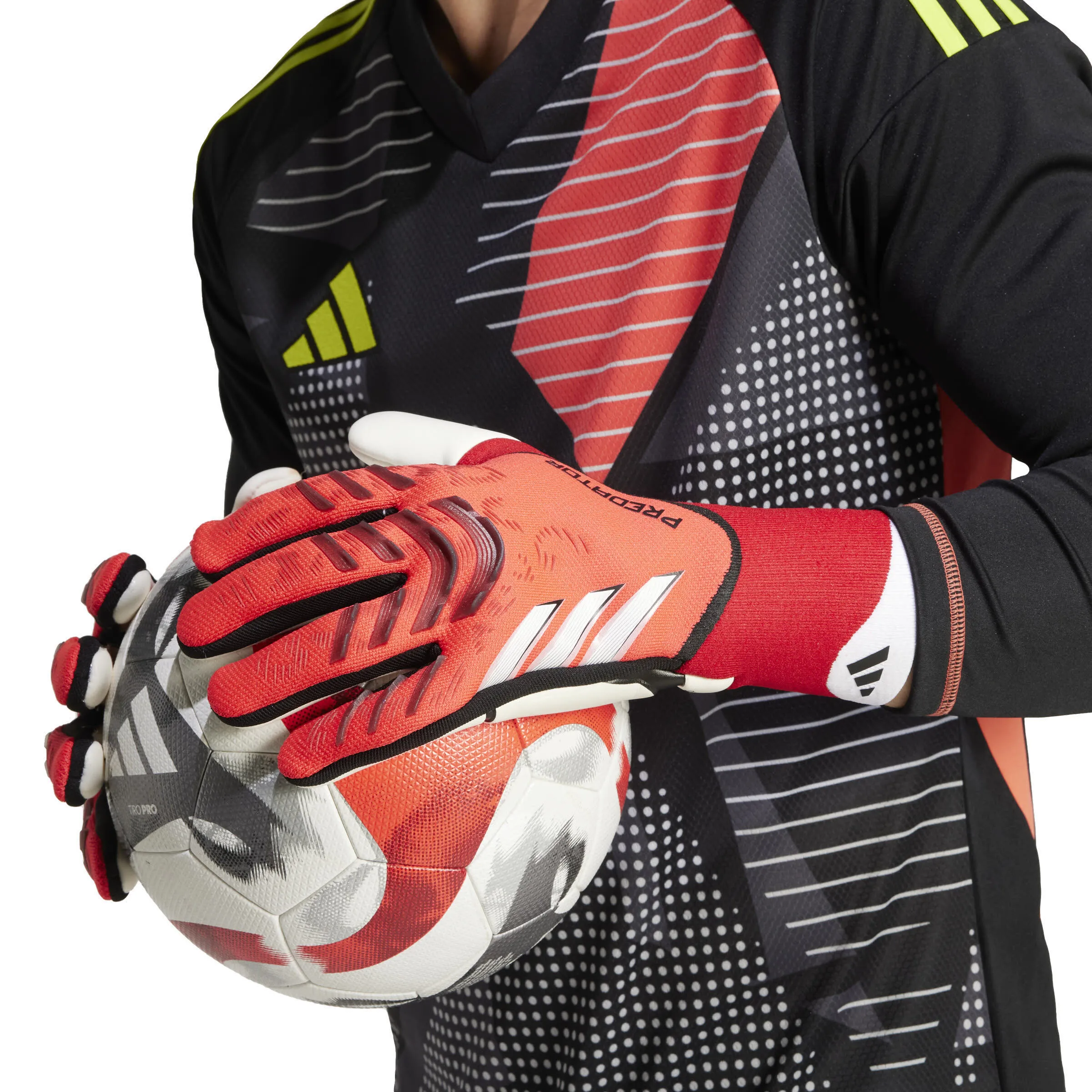 adidas PREDATOR PRO GLOVES Unisex Torwarthandschuhe rot/schwarz/weiß