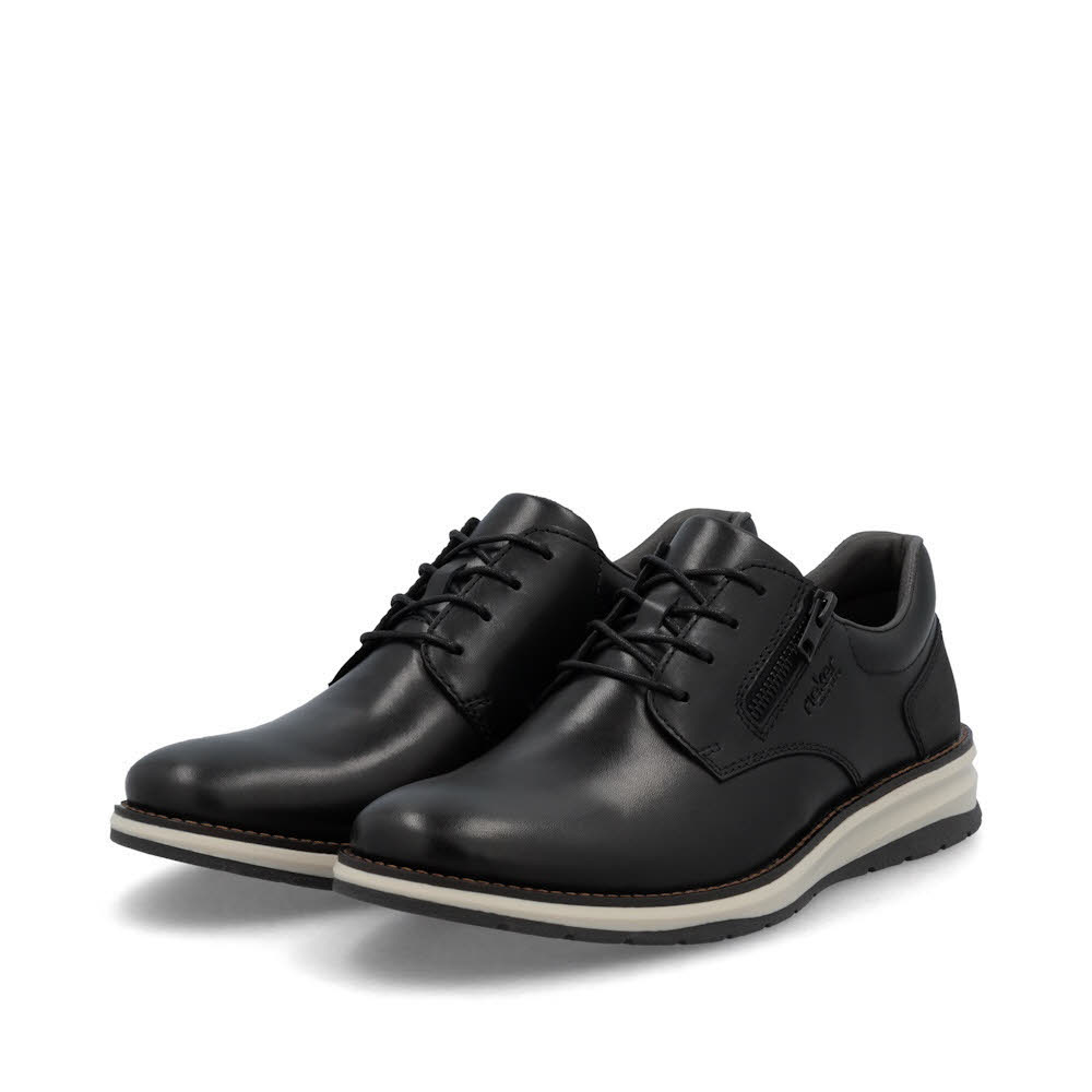 Rieker HWK Herren Halbschuhe Schnürschuhe schwarz