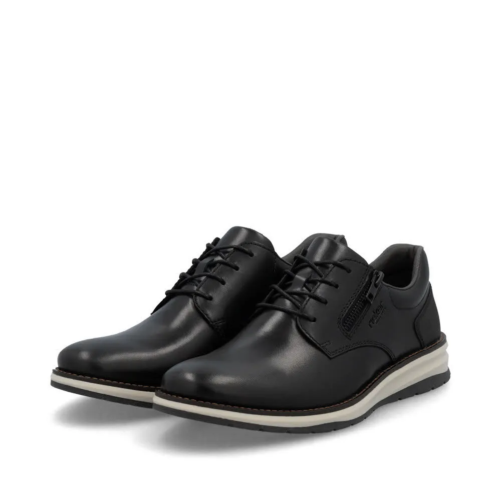 Rieker HWK Herren Halbschuhe Schnürschuhe schwarz