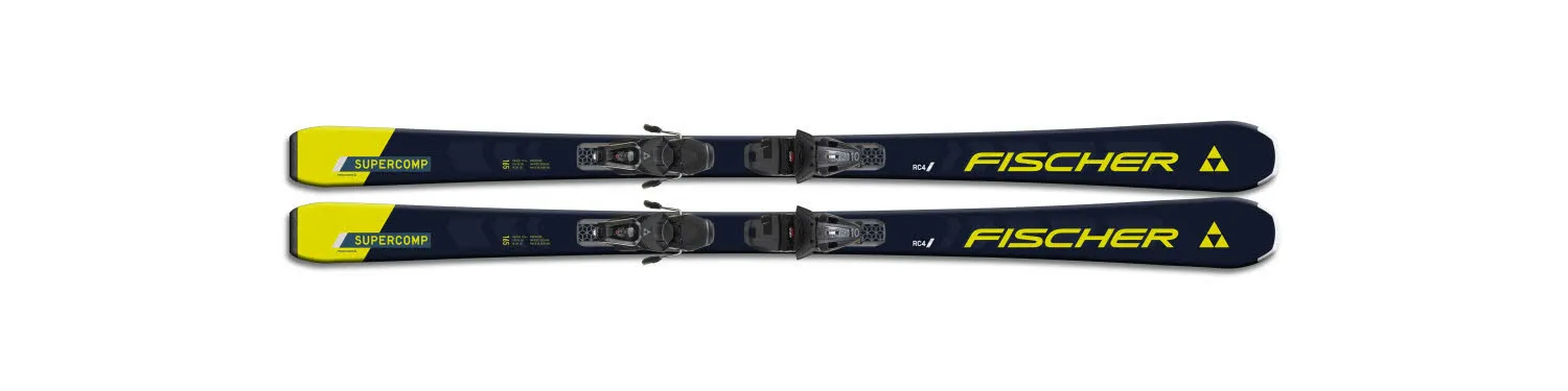Fischer RC4 SUPERCOMP SLR + RS 10 SLR Allroundcarver Ski Fortgeschrittene 24/25 dunkelblau