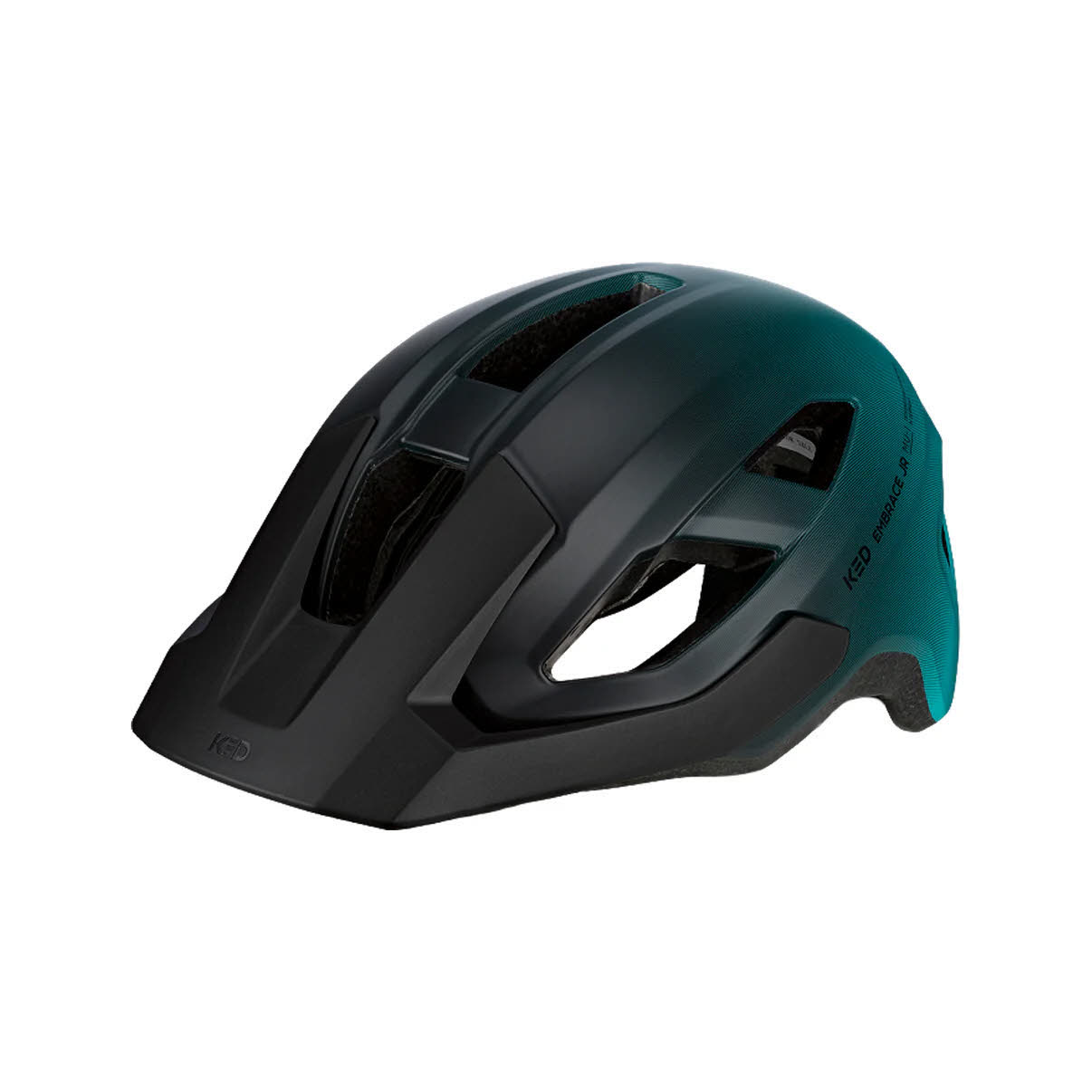 KED EMBRACE JR Kinder Radhelm Fahrradhelm Mountainbike teal black matt