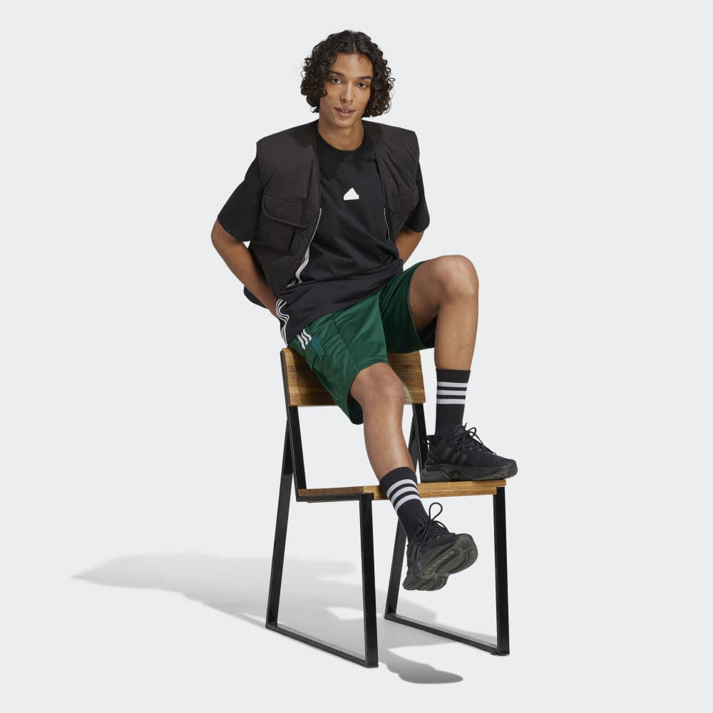 adidas FUTURE ICONS 3-STREIFEN Herren T-Shirt schwarz