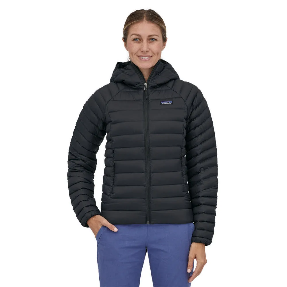 Women Down Sweater Hoody Jacke Damen schwarz
