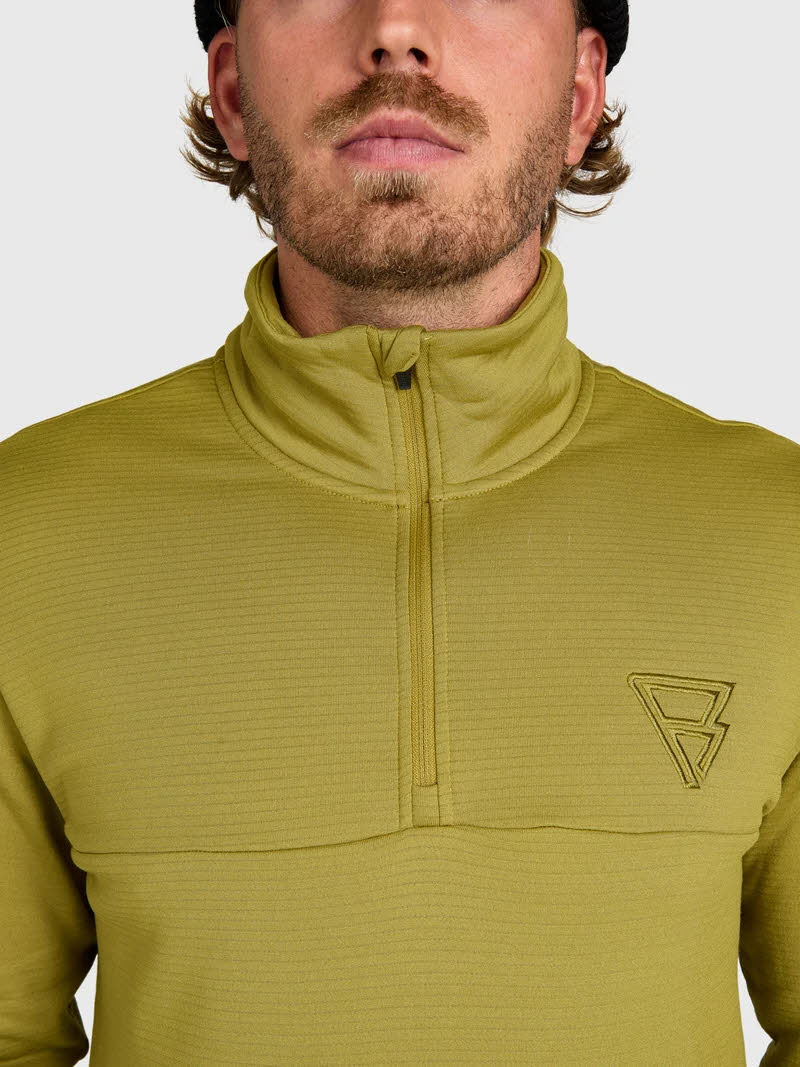 Brunotti Daronst Fleece Herren Fleecepullover Midlayer Skirolli dark moss