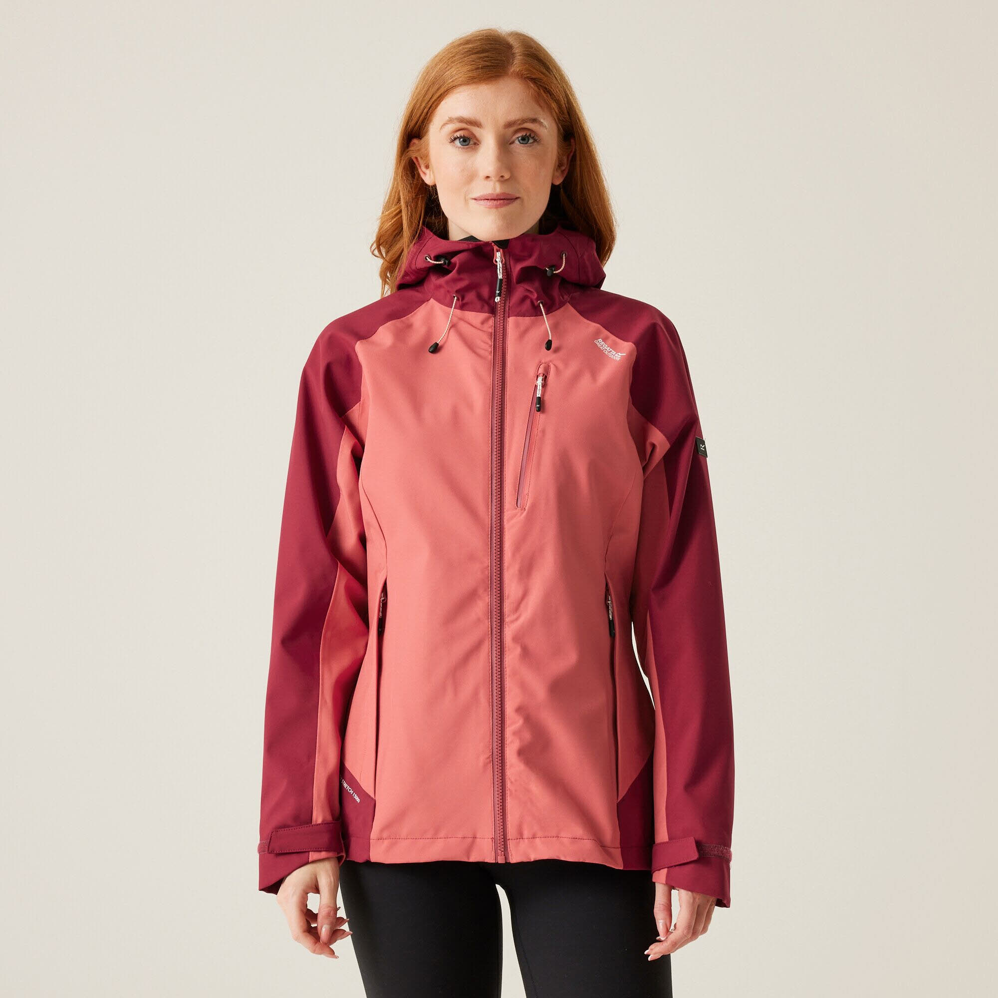 Regatta Birchdale Damen Regenjacke Walkingjacke Kapuzenjacke rot