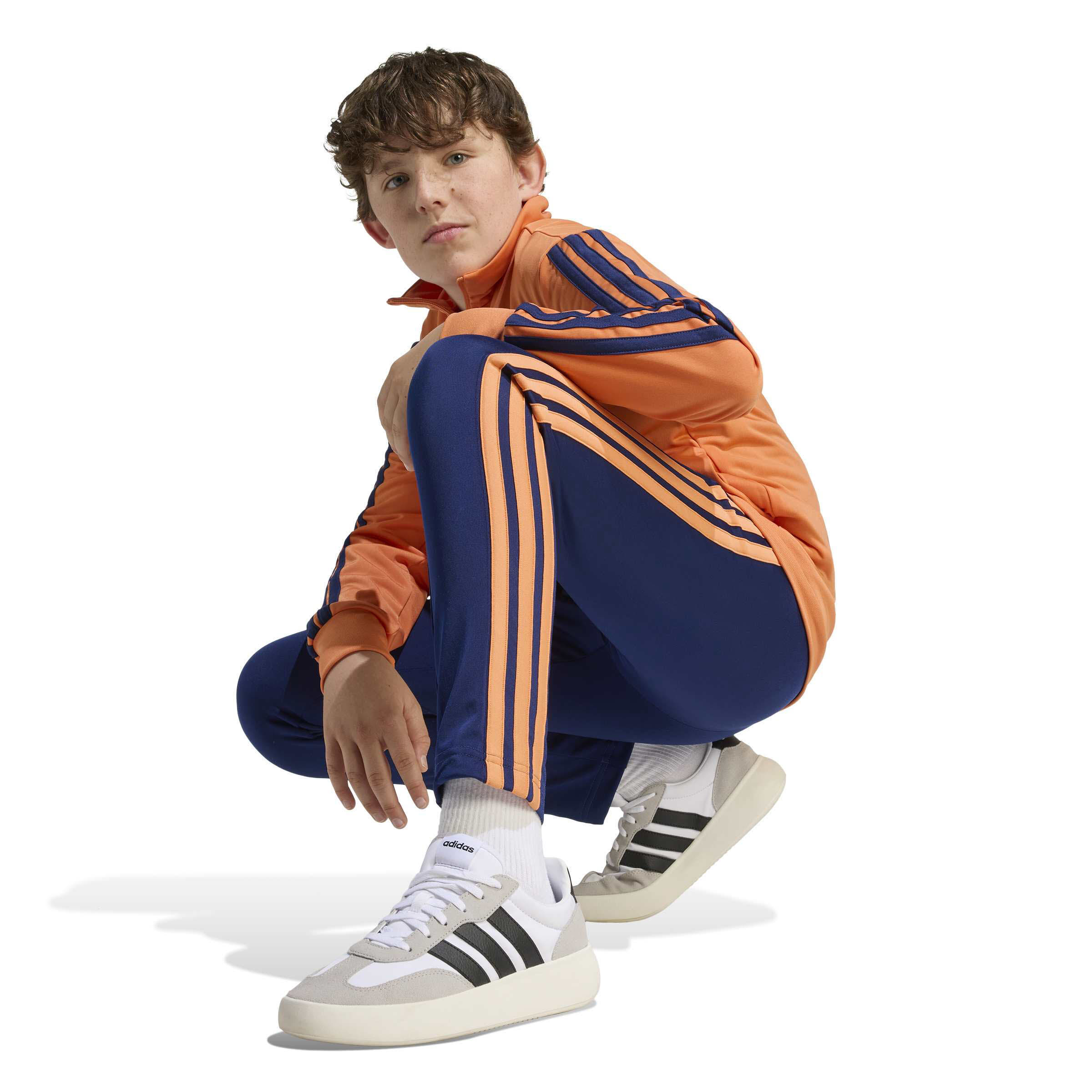 adidas Essentials Climacool Kinder Trainingsanzug - Orange/Dunkelblau