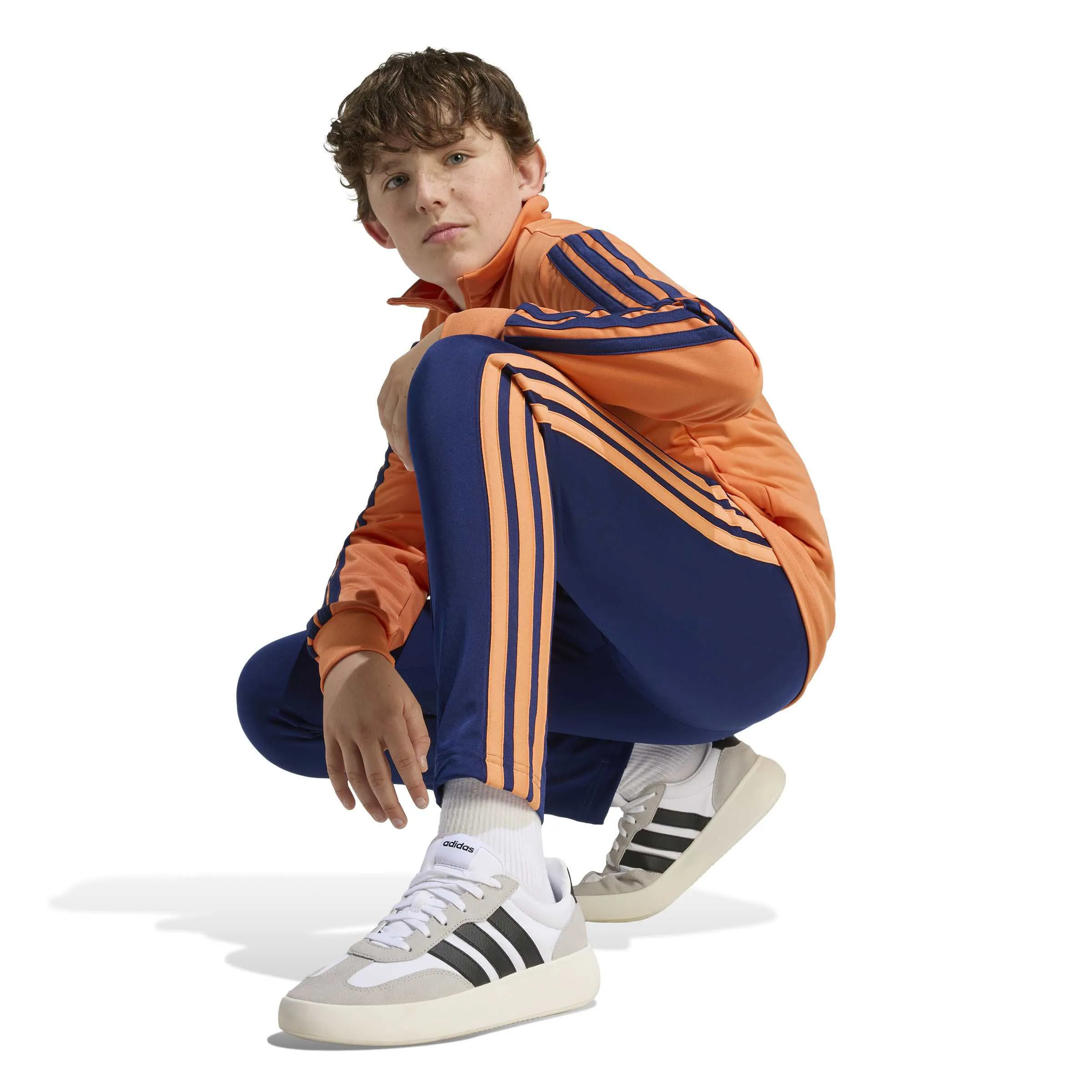 adidas Essentials Climacool Kinder Trainingsanzug - Orange/Dunkelblau