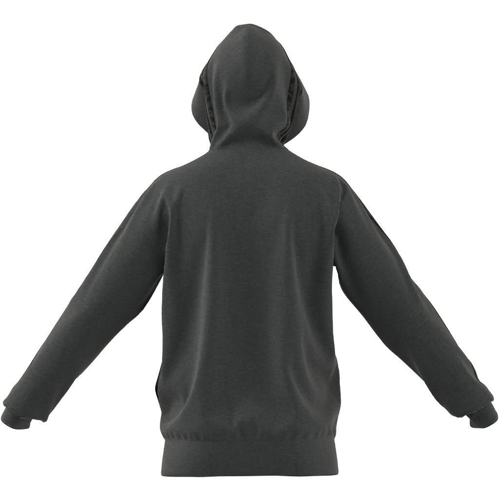 adidas M 3S FT FZ HD Herren Kapuzenjacke Trainingsweste grau NEU