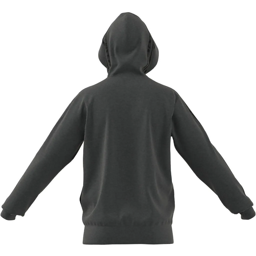 adidas M 3S FT FZ HD Herren Kapuzenjacke Trainingsweste grau NEU