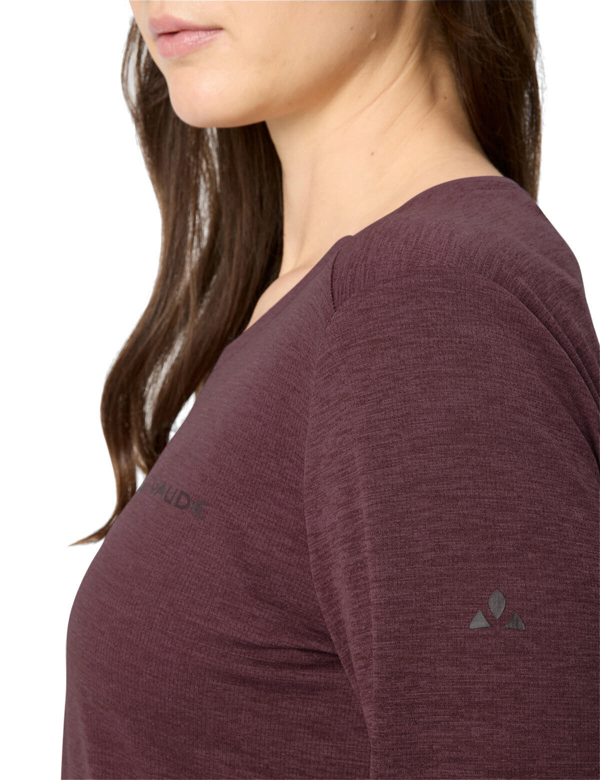 Vaude Essential LS Damen Sweatshirt Langarmshirt ruby dusk