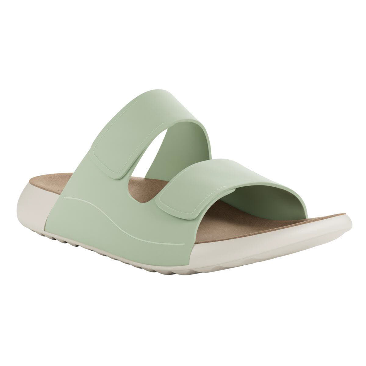 ECCO COZMO W Ledersandale Pantolette Damen hellgrün