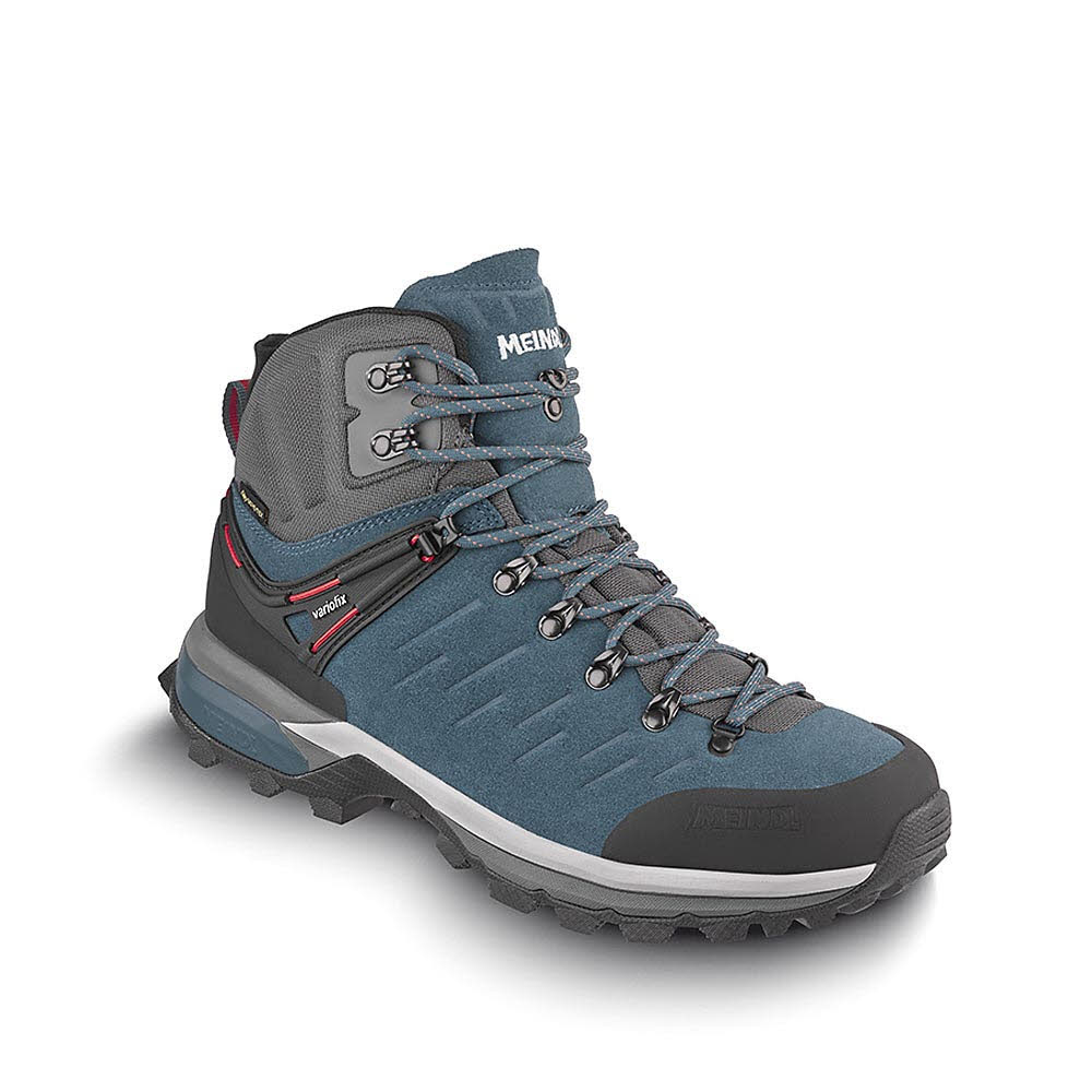Meindl Milford GTX Herren Wanderschuhe Trekkingschuhe Mid petrol/rot