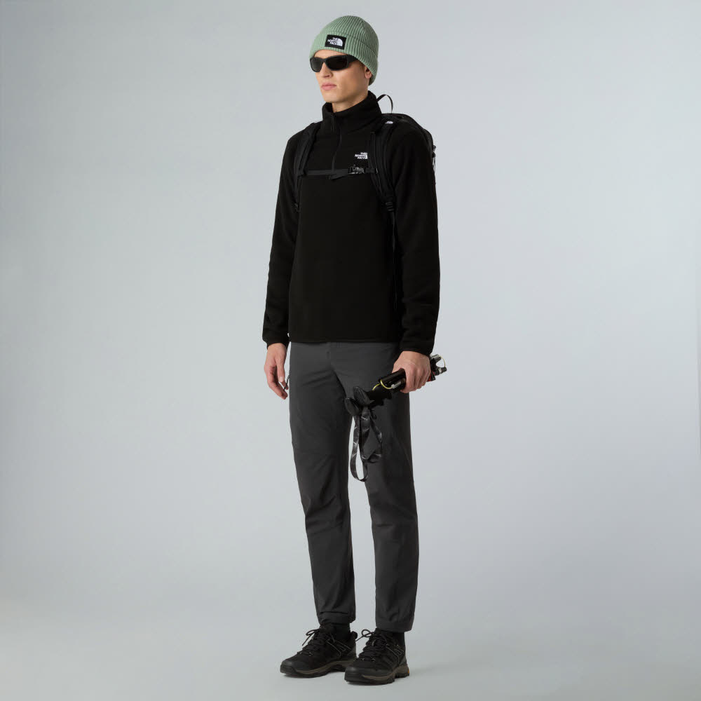 The North Face GGLACIER FLEECE 1/4 ZIP Herren Skirolli Longsleeve schwarz