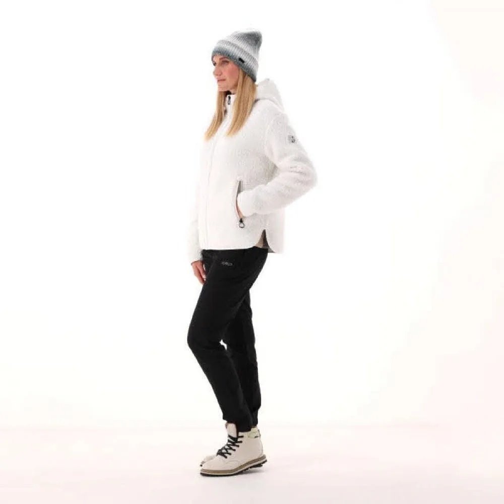 CMP Sweatshirt Damen Fleecejacke Kapuzenjacke weiß