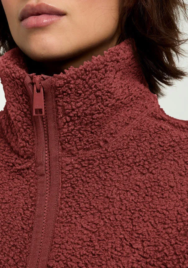 Jack Wolfskin HIGH CURL JKT Fleecejacke Damen rot