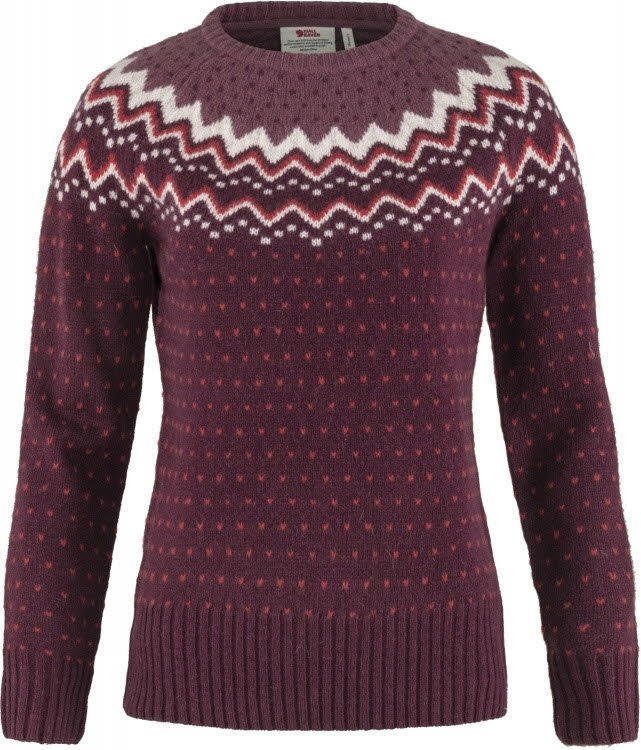 Fjällräven DA Övik Knit Sweater Damen Wollpullover Outdoor weich warm rot NEU