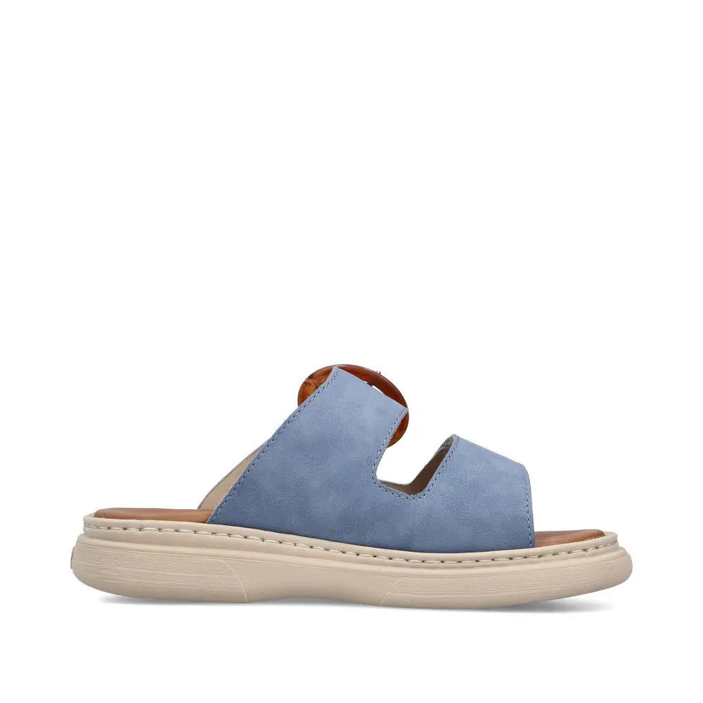 Rieker FSK Damen Sandalen Sandaletten blau